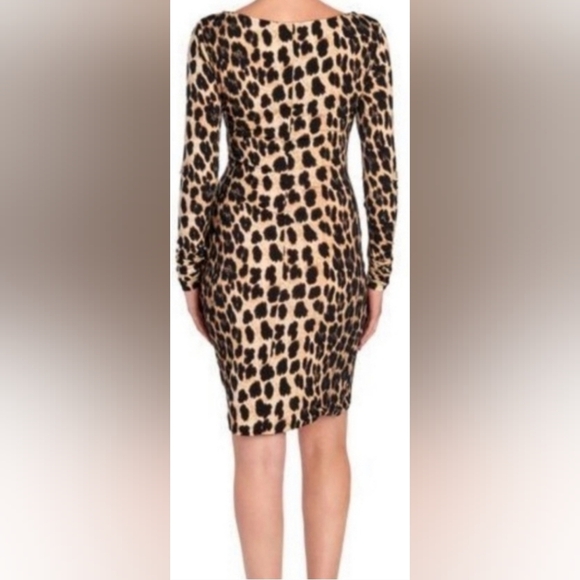 CARMEN MARC VALVO Leopard Print Bodycon Dress - Picture 2 of 5